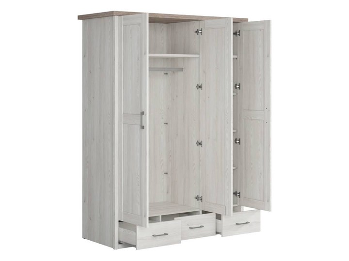 Szafa Luca Juzi - Black Red White - BRW Płyta MDF Drewno Płyta laminowana Kolor Biały