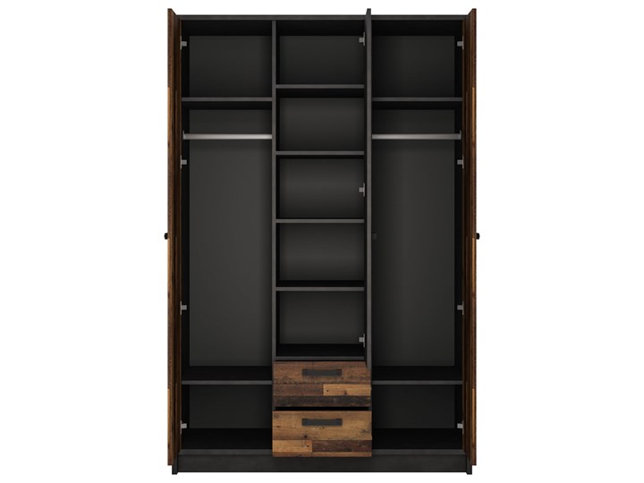 Szafa Nubi Matera ciemna / Old style NUBS02 Meble Wójcik Płyta laminowana Płyta MDF Tworzywo sztuczne Drewno Kategoria Szafy do garderoby