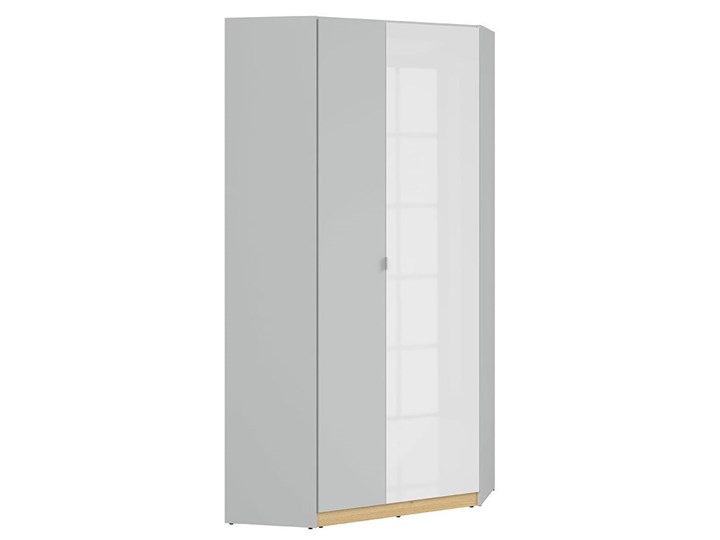 Szafa narożna Nandu - Black Red White - BRW Płyta laminowana Drewno Płyta MDF Kolor Szary