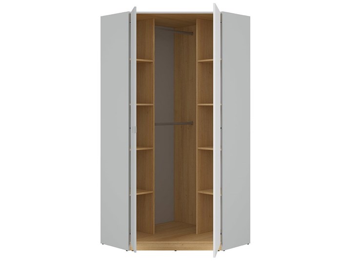 Szafa narożna Nandu - Black Red White - BRW Płyta laminowana Drewno Płyta MDF Rodzaj frontów Mat