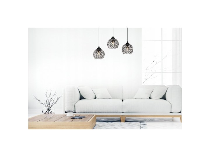 Nowoczesna Lampa Wisząca Szklana w Stylu Art-Deco Lampa z kloszem Lampa LED Ilość źródeł światła 3 źródła Metal Szkło Styl Nowoczesny