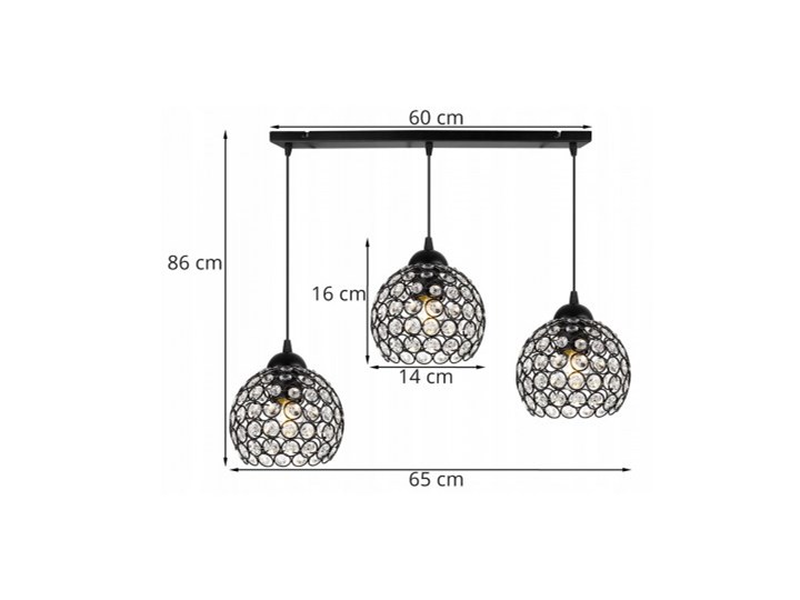 Nowoczesna Lampa Wisząca Szklana w Stylu Art-Deco Ilość źródeł światła 3 źródła Lampa z kloszem Lampa LED Szkło Metal Kategoria Lampy wiszące