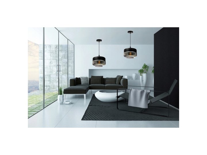 Nowoczesna Lampa Wisząca ze Szklanym Kloszem w Stylu Loft Szkło Styl Industrialny Lampa z kloszem Metal Lampa LED Ilość źródeł światła 1 źródło