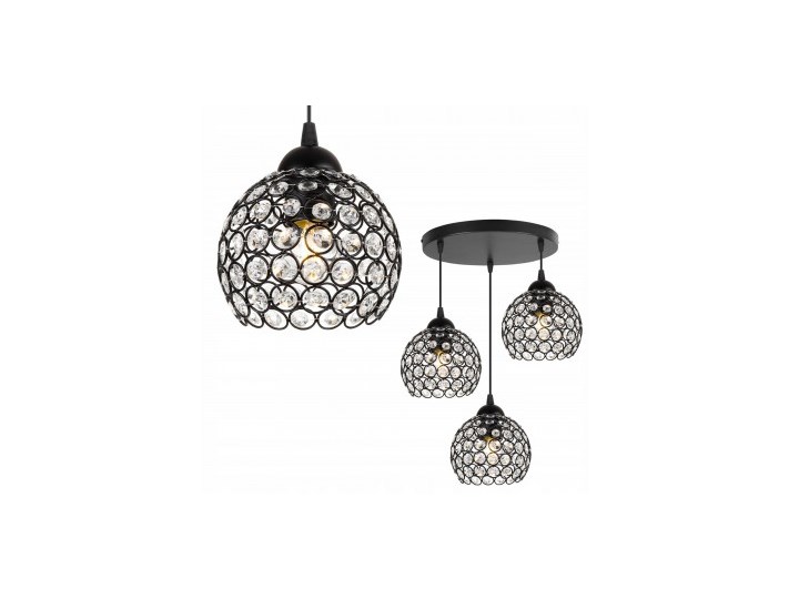 Nowoczesna Regulowana Lampa Wisząca z Metalu i Szkła Lampa LED Lampa z kloszem Szkło Ilość źródeł światła 3 źródła
