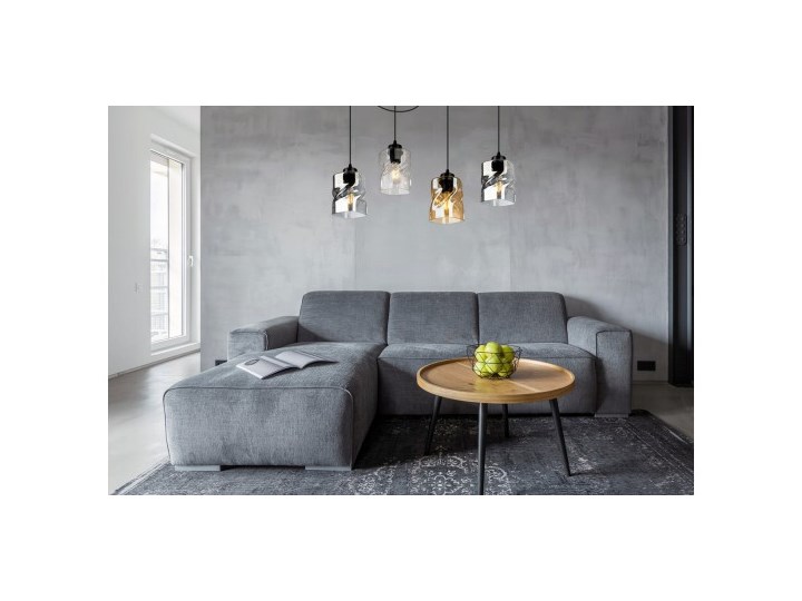 Lampa Wisząca Regulowana z Wyjątkowymi Kloszami ze Szkła Lampa z kloszem Metal Szkło Lampa LED Ilość źródeł światła 4 źródła
