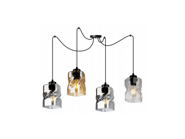 Lampa Wisząca Regulowana z Wyjątkowymi Kloszami ze Szkła Metal Szkło Lampa z kloszem Lampa LED Kategoria Lampy wiszące