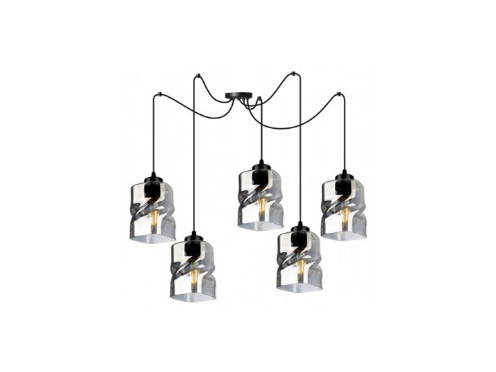 Loftowa Lampa Wisząca typu Pająk ze Szklanymi Kloszami Lampa z kloszem Styl Industrialny Lampa LED Szkło Metal Lampa pająk Kategoria Lampy wiszące
