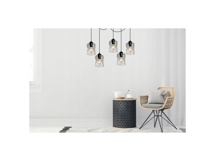 Loftowa Lampa Wisząca typu Pająk ze Szklanymi Kloszami Lampa z kloszem Metal Szkło Lampa LED Lampa pająk Styl Industrialny Ilość źródeł światła 5 źródeł