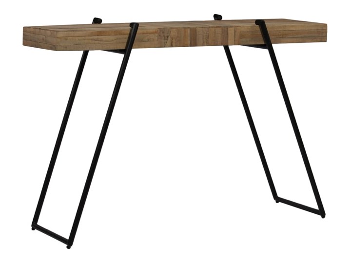 vidaXL Stolik konsola z odzyskanego drewna tekowego, 120 x 35 x 81 cm Szerokość 120 cm Z samym blatem Głębokość 35 cm Stal nierdzewna Styl Industrialny Drewno Kategoria Konsole