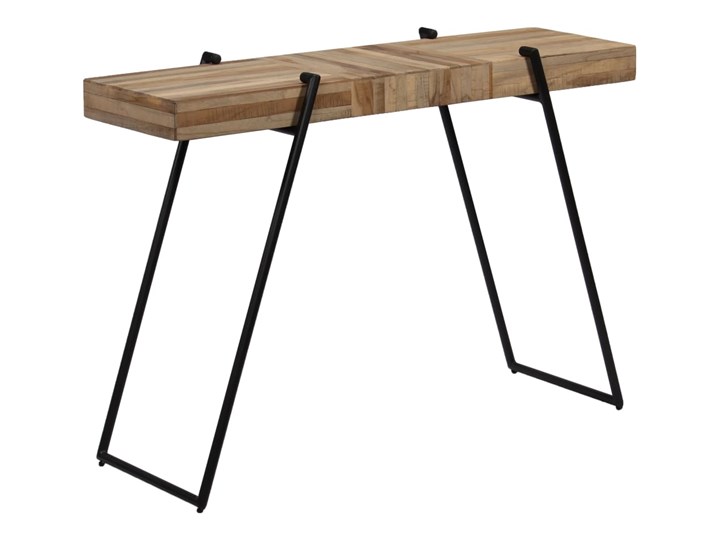 vidaXL Stolik konsola z odzyskanego drewna tekowego, 120 x 35 x 81 cm Rodzaj nóg Płozy Głębokość 35 cm Z samym blatem Szerokość 120 cm Stal nierdzewna Drewno Kategoria Konsole