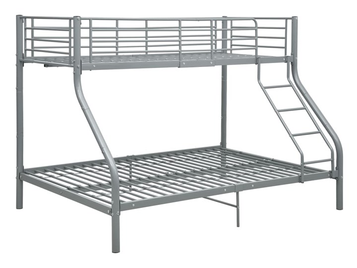 vidaXL Rama łóżka piętrowego, szara, metalowa, 140x200 cm/90x200 cm Łóżko piętrowe Kategoria Łóżka dla dzieci