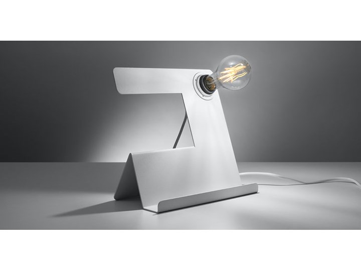 Biała industrialna lampka stołowa - EX562-Inclino Wysokość 24 cm Lampa dekoracyjna Styl Industrialny