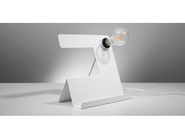 Biała industrialna lampka stołowa - EX562-Inclino Lampa dekoracyjna Wysokość 24 cm Kolor Biały