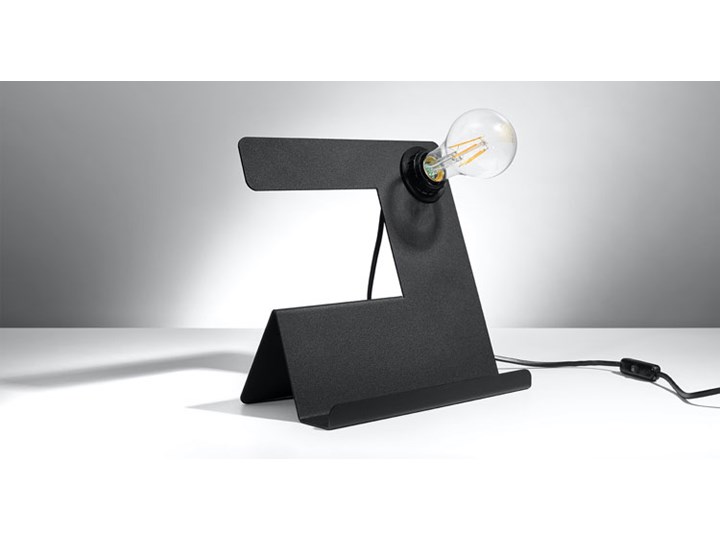 Czarna futurystyczna lampka biurkowa - EX562-Inclino Lampa dekoracyjna Wysokość 24 cm Lampa biurkowa Kolor Czarny
