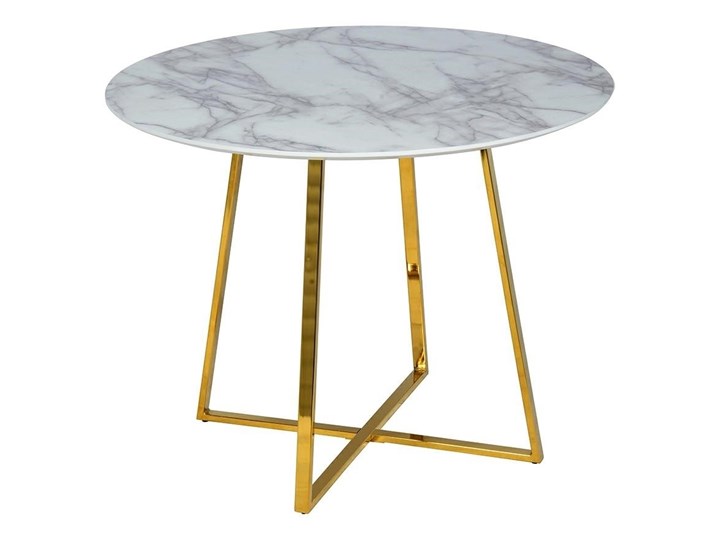 Stół CARAT - MDF MARMUR , złota podstawa Metal Płyta MDF Wysokość 75 cm Długość 100 cm Pomieszczenie Stoły do jadalni