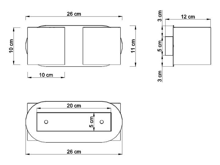 Biały podwójny okrągły kinkiet - EX581-Orbil Kinkiet łazienkowy Styl Minimalistyczny