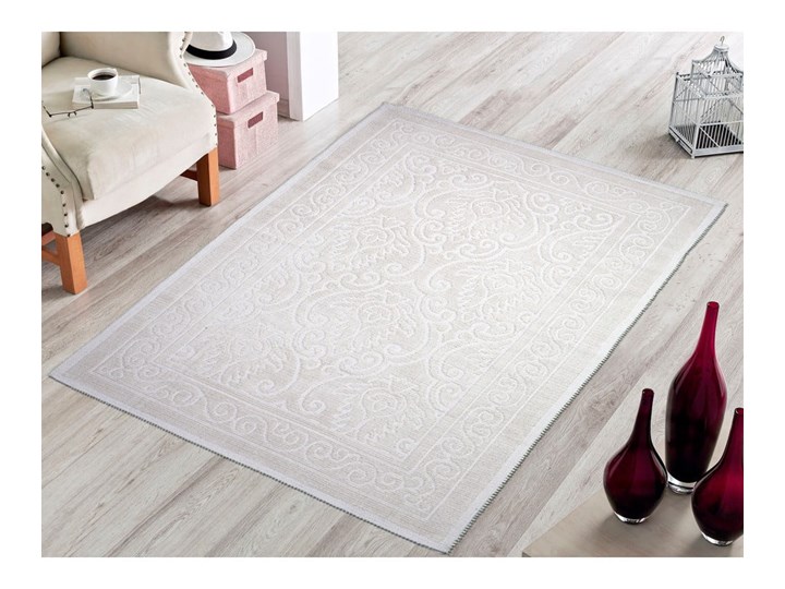 Kremowy bawełniany dywan Vitaus Osmanli, 60x90 cm Prostokątny Kolor Beżowy