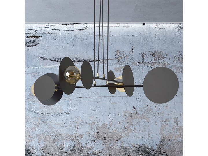 IDEA 4 BLACK 792/4 lampa wisząca loft regulowana oryginalny design czarna Lampa inspirowana Metal Kategoria Lampy wiszące