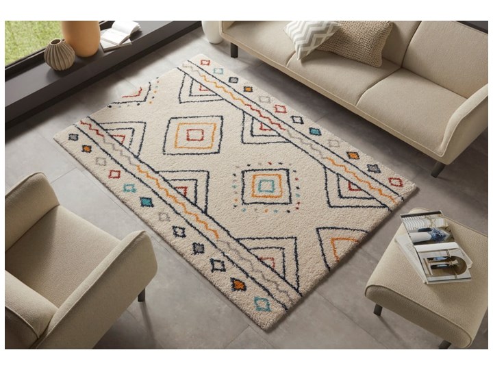 Kremowy dywan Mint Rugs Disa, 120x170 cm Juta Syntetyk Nakładki schodowe Dywany Prostokątny Kolor Beżowy