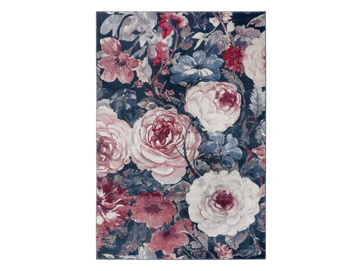 Niebiesko-czerwony dywan Mint Rugs Peony, 80x150 cm Syntetyk Prostokątny Dywany Juta Nakładki schodowe Kolor Szary