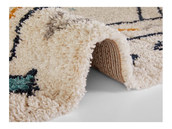 Kremowy dywan Mint Rugs Disa, 120x170 cm Juta Kolor Beżowy Dywany Prostokątny Syntetyk Nakładki schodowe Pomieszczenie Salon