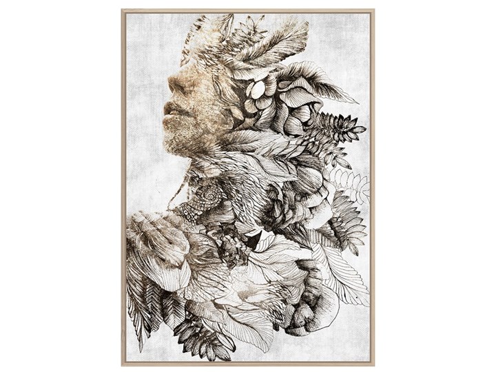 Obraz złota kobieca twarz II 80 x 120 cm Pomieszczenie Salon Wykonanie