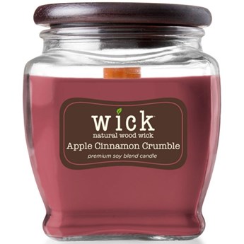 Colonial Candle Wick sojowa świeca zapachowa drewniany knot 15 oz 425 g - Apple Cinnamon Crumble
