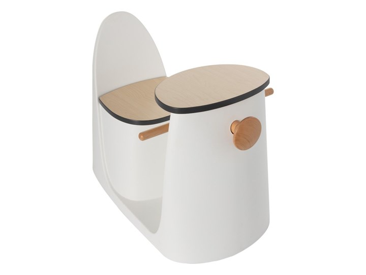 Krzesełko ze stolikiem 2w1 Vespo white, 40x75x59cm Metal Drewno Kolor Biały