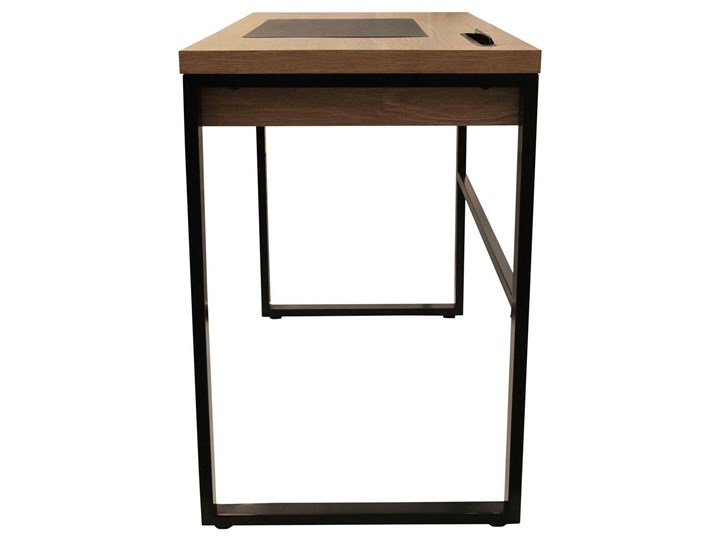 Industrialne biurko komputerowe Dolem z nakładką z ekoskóry Szerokość 100 cm Biurko z nadstawką Kategoria Biurka Głębokość 50 cm Biurko tradycyjne Płyta MDF Metal Styl Industrialny