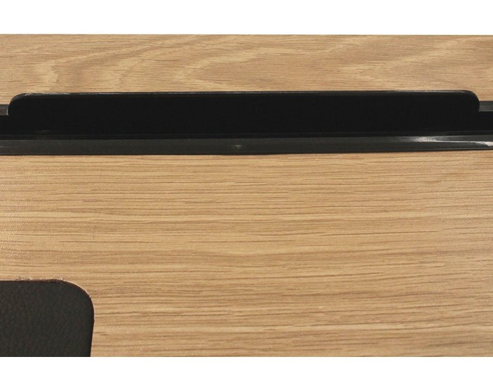 Industrialne biurko komputerowe Dolem z nakładką z ekoskóry Kategoria Biurka Biurko z nadstawką Płyta MDF Metal Głębokość 50 cm Szerokość 100 cm Biurko tradycyjne Styl Industrialny