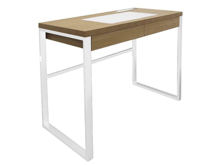 Industrialne biurko komputerowe Dolem z nakładką z ekoskóry Biurko tradycyjne Biurko z nadstawką Metal Płyta MDF Głębokość 50 cm Kategoria Biurka Szerokość 100 cm Styl Industrialny