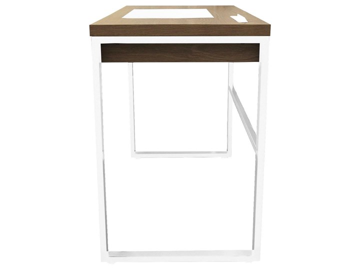 Industrialne biurko komputerowe Dolem z nakładką z ekoskóry Szerokość 100 cm Płyta MDF Głębokość 50 cm Metal Biurko tradycyjne Biurko z nadstawką Kategoria Biurka