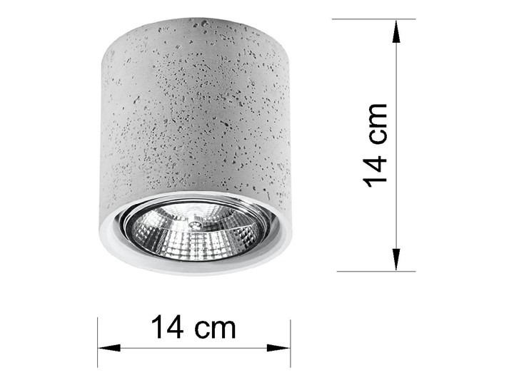 Okrągły loftowy plafon z betonu - EX578-Culli Oprawa stropowa Okrągłe Kategoria Oprawy oświetleniowe