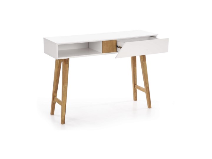 KN1 Biurko Konsola Drewno Styl Skandynawski Szerokość 110 cm Płyta MDF Głębokość 35 cm Kategoria Biurka