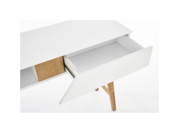 KN1 Biurko Konsola Płyta MDF Głębokość 35 cm Drewno Szerokość 110 cm Styl Skandynawski