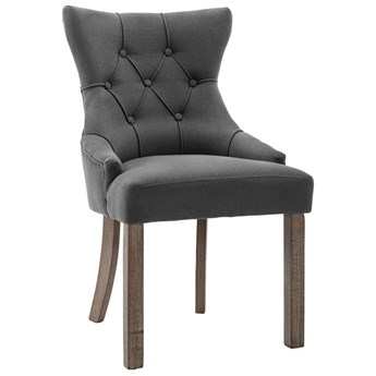Emaga Krzesła stołowe, 2 szt., szare, tapicerowane tkaniną