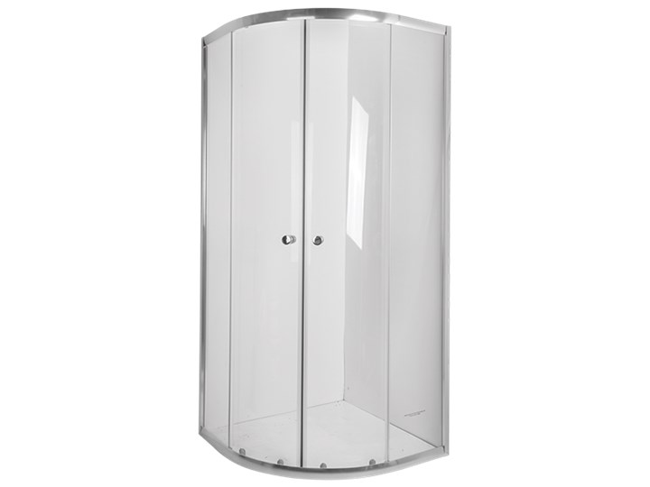 KABINA NATR.PÓŁOK.VITORIA 90X90 PR.CHROM SZK. CLEAR Przyścienna Półokrągła Rodzaj drzwi Rozsuwane Wysokość 180 cm Narożna Kolor Przezroczysty