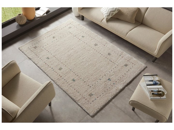 Kremowy dywan Mint Rugs Teo, 120x170 cm Prostokątny Nakładki schodowe Juta Dywany Syntetyk Kategoria Dywany