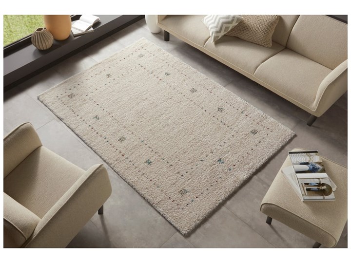 Kremowy dywan Mint Rugs Teo, 160x230 cm Nakładki schodowe Dywany Juta Syntetyk Prostokątny Kolor Beżowy