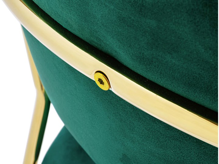 Zielony tapicerowany hoker welurowy glamour z oparciem - Piano 4X Szerokość 48 cm Tkanina Wysokość 91 cm Typ Tapicerowane