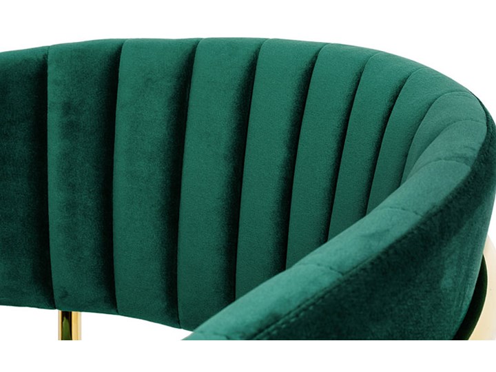 Zielony tapicerowany hoker welurowy glamour z oparciem - Piano 4X Tkanina Wysokość 91 cm Szerokość 48 cm Pomieszczenie Kuchnia
