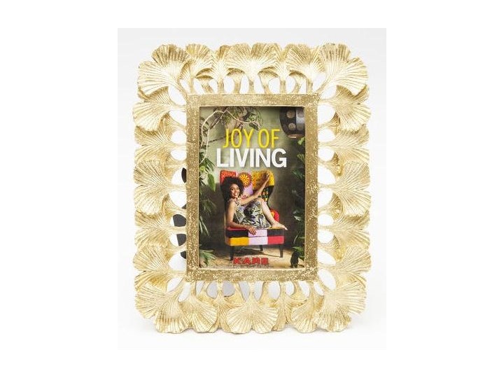 Ramka na zdjęcia Gingko 21x26 cm złota Kolor Złoty Kategoria Ramy i ramki na zdjęcia