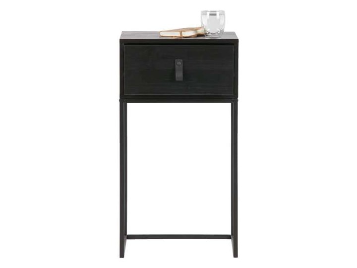 Szafka nocna Zola Drewno Sosna Metal Stal Styl Industrialny