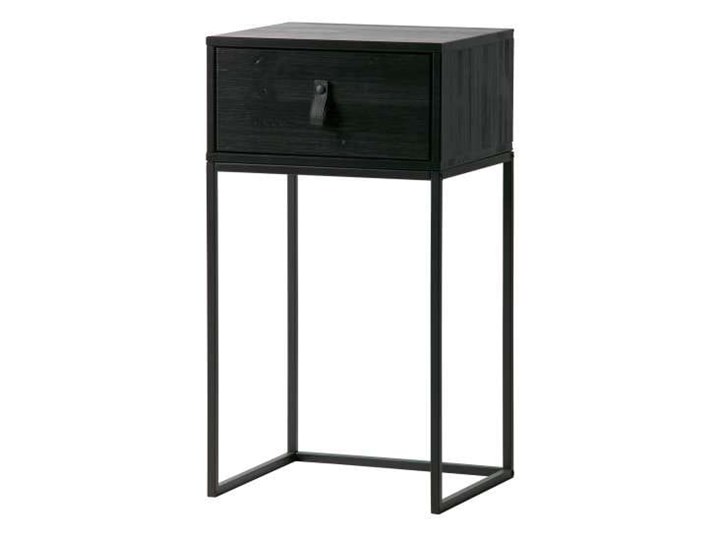 Szafka nocna Zola Drewno Stal Metal Sosna Styl Industrialny