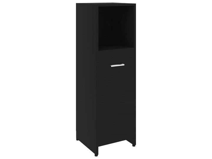 vidaXL Szafka łazienkowa, czarna, 30x30x95 cm, płyta wiórowa Płyta stolarska Płyta MDF Szerokość 30 cm Głębokość 30 cm Stojące Szafki Rodzaj frontu Drzwiczki
