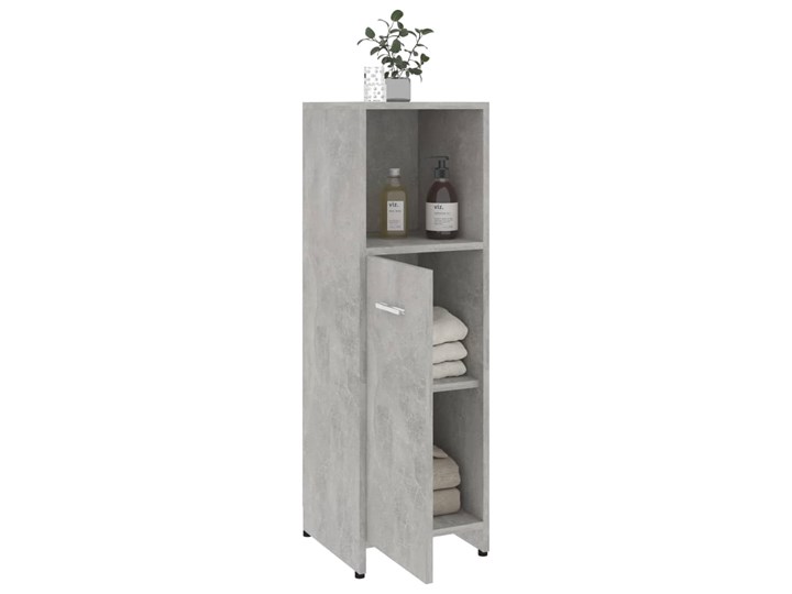 vidaXL Szafka łazienkowa, szarość betonu, 30x30x95 cm, płyta wiórowa Płyta MDF Stojące Płyta stolarska Szafki Szerokość 30 cm Głębokość 30 cm Rodzaj frontu Drzwiczki