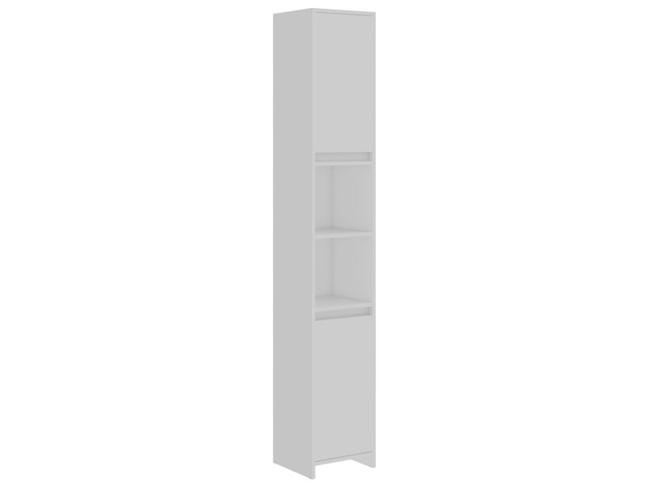 vidaXL Szafka łazienkowa, biała, 30x30x183,5 cm, płyta wiórowa Stojące Wysokość 183 cm Płyta MDF Szafki Głębokość 30 cm Kolor Biały Szerokość 30 cm Płyta stolarska Rodzaj frontu Drzwiczki