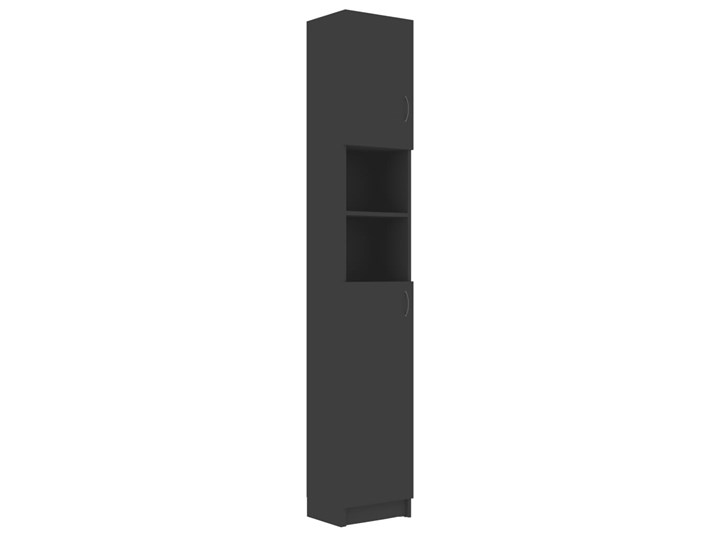 vidaXL Szafka łazienkowa, szara, 32x25,5x190 cm, płyta wiórowa Szerokość 32 cm Głębokość 26 cm Stojące Płyta MDF Płyta stolarska Głębokość 25 cm Szafki Rodzaj frontu Drzwiczki