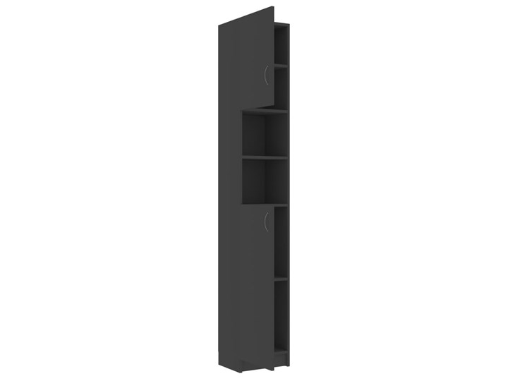 vidaXL Szafka łazienkowa, szara, 32x25,5x190 cm, płyta wiórowa Płyta MDF Głębokość 25 cm Głębokość 26 cm Płyta stolarska Szerokość 32 cm Kategoria Szafki stojące Szafki Stojące Rodzaj frontu Drzwiczki