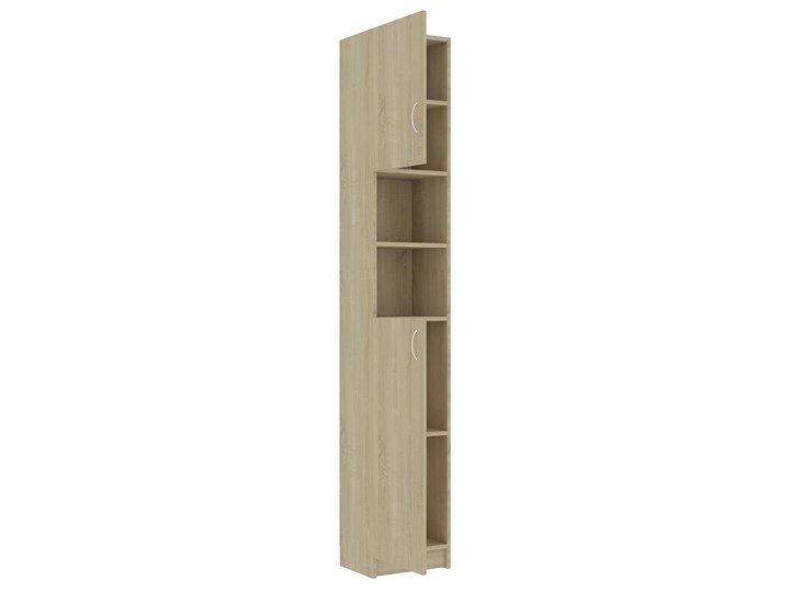 vidaXL Szafka łazienkowa, dąb sonoma, 32x25,5x190 cm, płyta wiórowa Stojące Kategoria Szafki stojące Głębokość 26 cm Szerokość 32 cm Głębokość 25 cm Drewno Płyta MDF Szafki Płyta stolarska Rodzaj frontu Drzwiczki